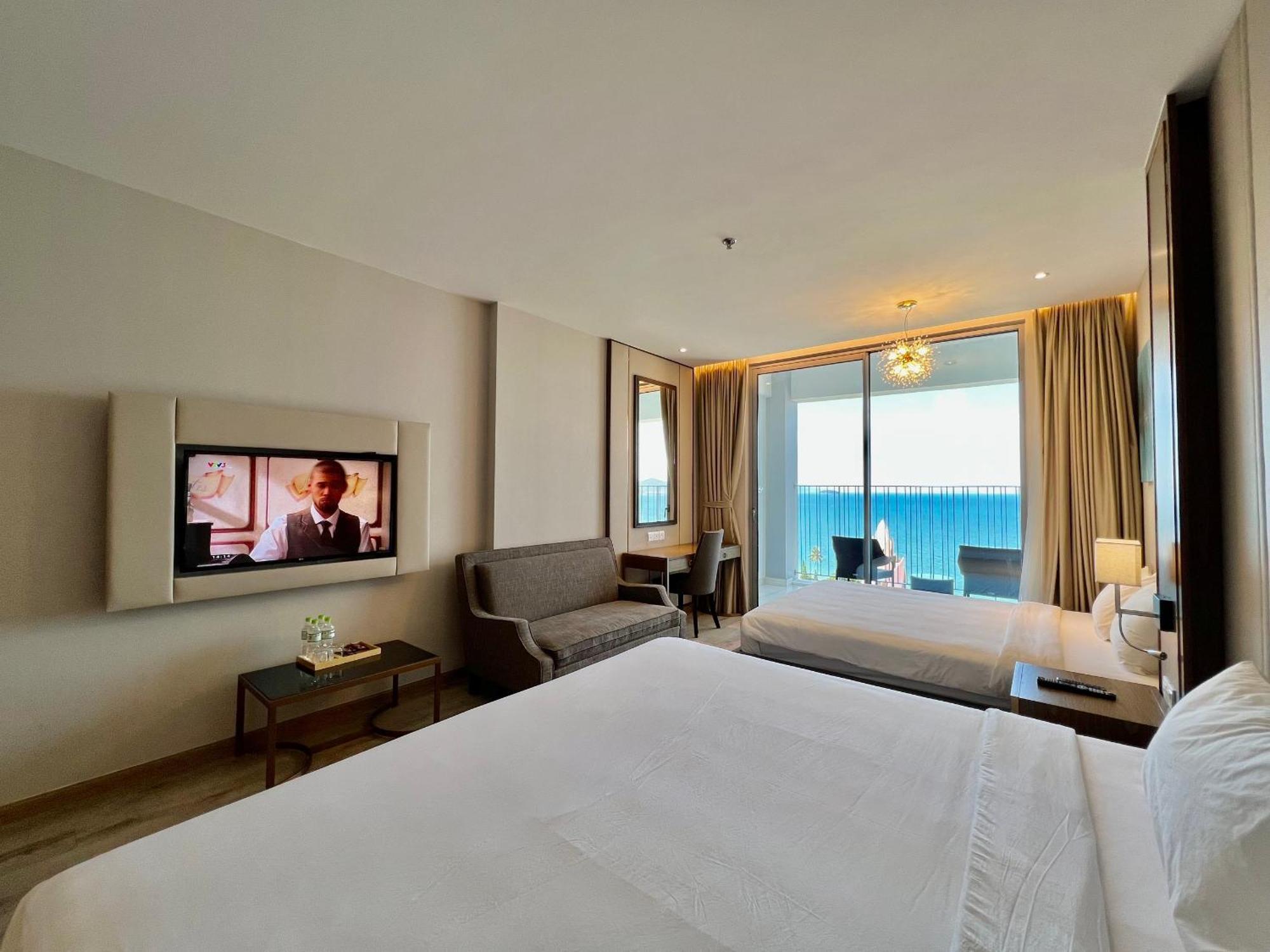 Panorama Sky Blue Nha Trang Aparthotel Bagian luar foto